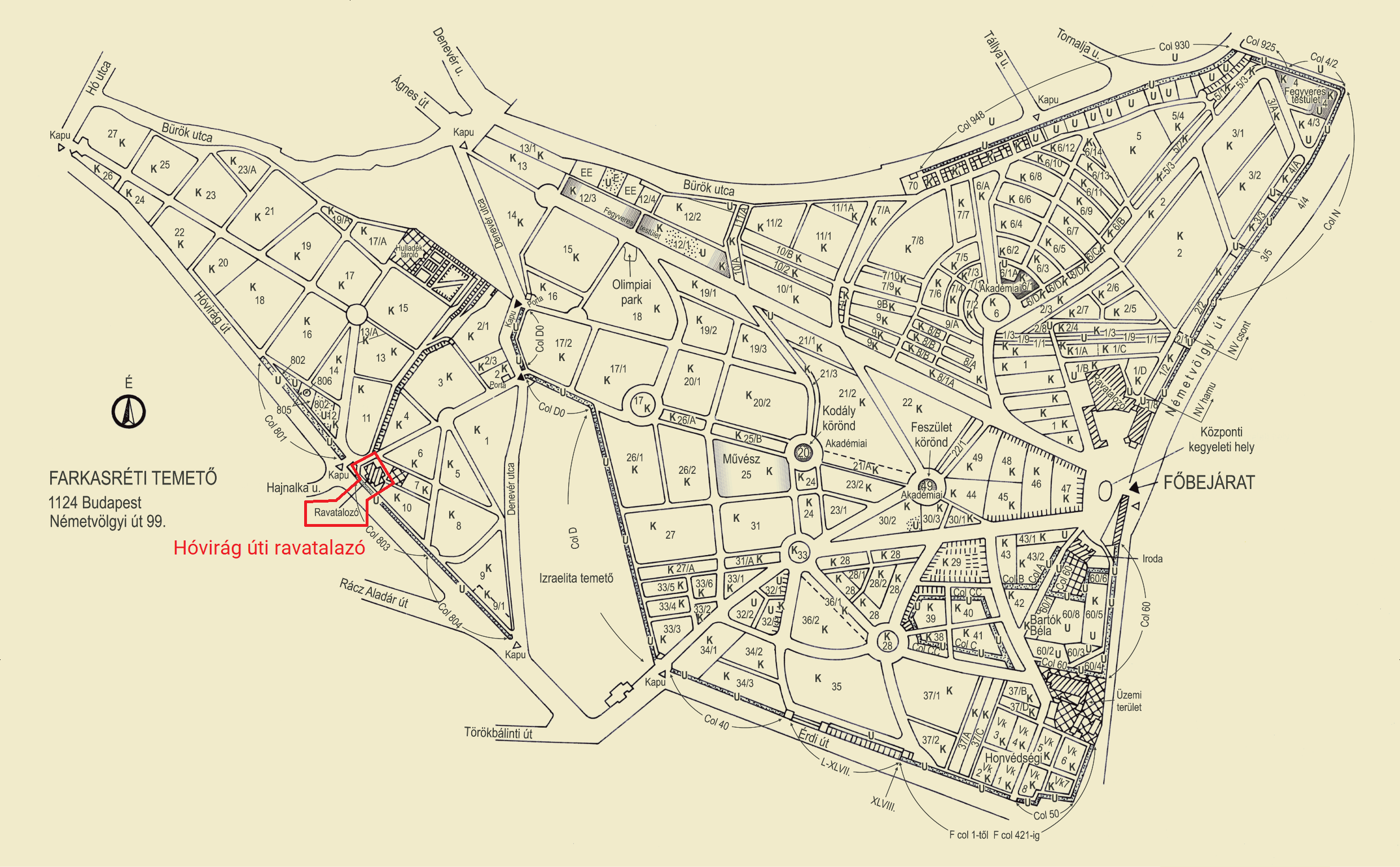 Farkasréti temető Hóvirág út